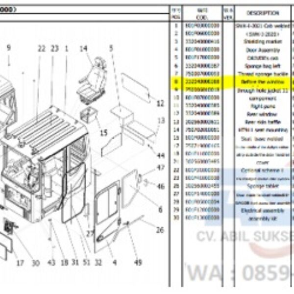 332040000388 - FRONT WINDOW GLASS SUNWARD SWK90