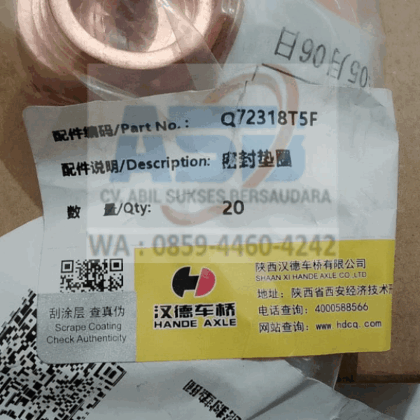 Q72318 / Q72318T5F - SEAL WASHER F3000